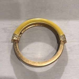 Lia Sophia bangle bracelet - mustard - 7 inches